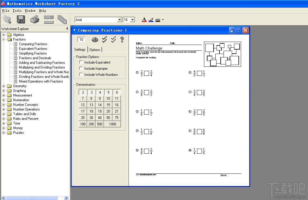 四则算术出题软件,Mathematics Worksheet Factory,Mathematics Worksheet Factory下载,Mathemati